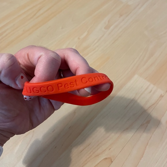 Bugco pest control red rubber bracelet - Picture 3 of 6